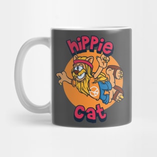 Peaceful hippie cat Mug